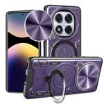 For Redmi Note 14 Pro 4G CD Texture Sliding Camshield Magnetic Holder Phone Case(Purple)