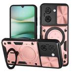 For Redmi A5 4G 173.3mm CD Texture Sliding Camshield Magnetic Holder Phone Case(Rose Gold)