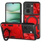 For Redmi A5 4G 173.3mm CD Texture Sliding Camshield Magnetic Holder Phone Case(Red)