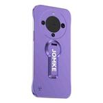 For Huawei Mate 60 Pro Baking Varnish 360 Rotate Holder No Frame PC Phone Case(Purple)