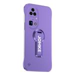 For Huawei P50 Pro Baking Varnish 360 Rotate Holder No Frame PC Phone Case(Purple)