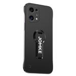 For OPPO Find X5 Baking Varnish 360 Rotate Holder No Frame PC Phone Case(Black)