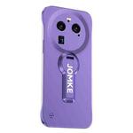 For OPPO Find X6 Pro Baking Varnish 360 Rotate Holder No Frame PC Phone Case(Purple)