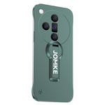 For OPPO Find X7 Baking Varnish 360 Rotate Holder No Frame PC Phone Case(Green)