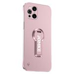 For OPPO Find X3 Baking Varnish 360 Rotate Holder No Frame PC Phone Case(Pink)