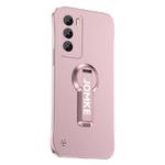 For OPPO Reno12 Pro Baking Varnish 360 Rotate Holder No Frame PC Phone Case(Pink)