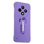 For OPPO A3 Pro Baking Varnish 360 Rotate Holder No Frame PC Phone Case(Purple)