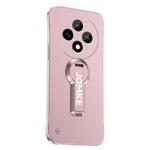 For OPPO A3 Pro Baking Varnish 360 Rotate Holder No Frame PC Phone Case(Pink)