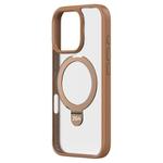 For iPhone 16 Pro ZGA Magsafe Holder PC Hybrid TPU Phone Case(Gold)