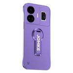 For Realme GT Neo5 Baking Varnish 360 Rotate Holder No Frame PC Phone Case(Purple)