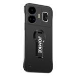 For Realme GT Neo5 Baking Varnish 360 Rotate Holder No Frame PC Phone Case(Black)