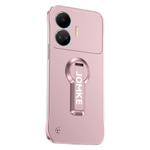 For Realme GT Neo5 SE Baking Varnish 360 Rotate Holder No Frame PC Phone Case(Pink)