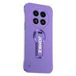 For Realme GT5 Pro Baking Varnish 360 Rotate Holder No Frame PC Phone Case(Purple)