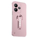 For Realme GT Neo6 SE Baking Varnish 360 Rotate Holder No Frame PC Phone Case(Pink)