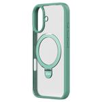 For iPhone 16 ZGA Magsafe Holder PC Hybrid TPU Phone Case(Green)