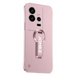 For vivo iQOO 11 Baking Varnish 360 Rotate Holder No Frame PC Phone Case(Pink)