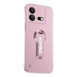 For vivo iQOO Neo8 Baking Varnish 360 Rotate Holder No Frame PC Phone Case(Pink)