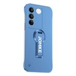 For vivo S16 Baking Varnish 360 Rotate Holder No Frame PC Phone Case(Blue)