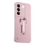 For vivo S16 Baking Varnish 360 Rotate Holder No Frame PC Phone Case(Pink)