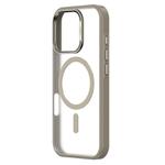 For iPhone 16 Pro Max ZGA Magsafe Frosted PC Hybrid TPU Phone Case(Grey)