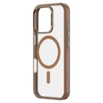 For iPhone 16 Pro Max ZGA Magsafe Frosted PC Hybrid TPU Phone Case(Gold)