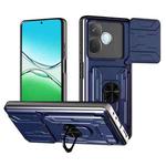 For OPPO A5 Pro 5G Global Sliding Camshield TPU+PC Phone Case with Card Slot(Blue)