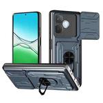 For OPPO A5 Pro 5G Global Sliding Camshield TPU+PC Phone Case with Card Slot(Grey)