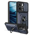 For Realme 14 5G Sliding Camshield TPU+PC Phone Case with Card Slot(Grey)
