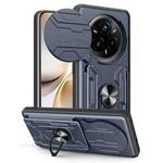 For Realme 14 Pro+ 5G Sliding Camshield TPU+PC Phone Case with Card Slot(Grey)