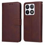 For Xiaomi 14T Pro Classic Calf Texture Flip Leather Phone Case(Brown)