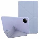 For Xiaomi Redmi Pad SE 8.7 Deformation Silicone Leather Tablet Case(Lavender)