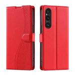 For Sony Xperia 1 VI Voltage Ultra-thin Dot Leather Phone Case(Red)