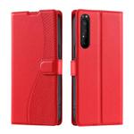 For Sony Xperia 1 IV Voltage Ultra-thin Dot Leather Phone Case(Red)