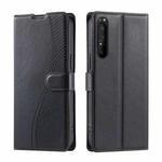 For Sony Xperia 1 IV Voltage Ultra-thin Dot Leather Phone Case(Black)