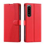 For Sony Xperia 5 III Voltage Ultra-thin Dot Leather Phone Case(Red)