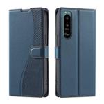 For Sony Xperia 5 III Voltage Ultra-thin Dot Leather Phone Case(Blue)