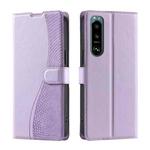 For Sony Xperia 5 IV Voltage Ultra-thin Dot Leather Phone Case(Purple)