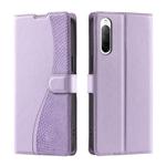 For Sony Xperia 10 III Voltage Ultra-thin Dot Leather Phone Case(Purple)