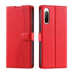 For Sony Xperia 10 III Voltage Ultra-thin Dot Leather Phone Case(Red)