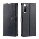 For Sony Xperia 10 III Voltage Ultra-thin Dot Leather Phone Case(Black)