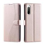 For Sony Xperia 10 IV Voltage Ultra-thin Dot Leather Phone Case(Rose Gold)