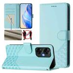 For OnePlus Nord CE 3 Lite / Nord N30 Honeycomb Embossing RFID Leather Phone Case(Mint Green)