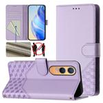 For OnePlus Nord CE4 Lite Honeycomb Embossing RFID Leather Phone Case(Light Purple)