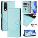 For OnePlus Ace 5 Ultra Honeycomb Embossing RFID Leather Phone Case(Mint Green)
