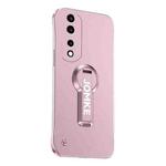 For Honor 70 Baking Varnish 360 Rotate Holder No Frame PC Phone Case(Pink)