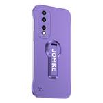 For Honor 80 Pro Baking Varnish 360 Rotate Holder No Frame PC Phone Case(Purple)