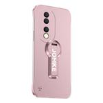 For Honor 90 Baking Varnish 360 Rotate Holder No Frame PC Phone Case(Pink)