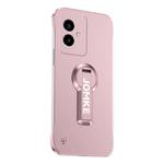 For Honor 100 Baking Varnish 360 Rotate Holder No Frame PC Phone Case(Pink)