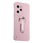 For Honor 100 Pro Baking Varnish 360 Rotate Holder No Frame PC Phone Case(Pink)