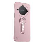 For Honor X40 Baking Varnish 360 Rotate Holder No Frame PC Phone Case(Pink)